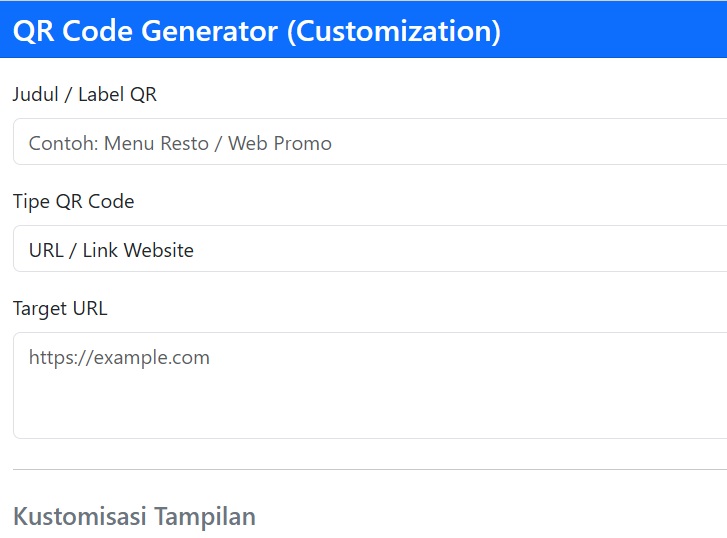 QR generator - Fitur Baru di djupi[dot]id